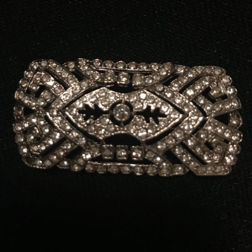 Vintage Silver Art Nouveau Unsigned Brooch Pin
